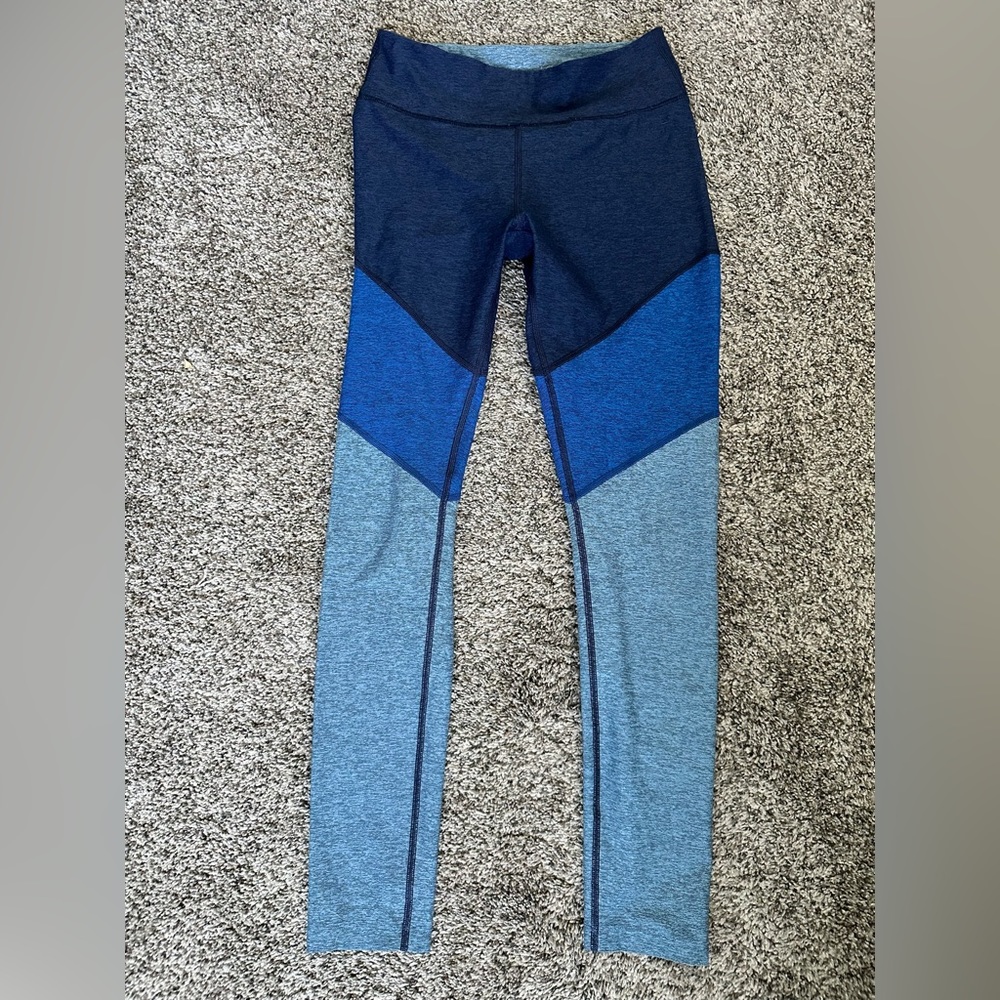 Outdoor Voices Women’s 7/8 Spring Leggings - tricolor blue